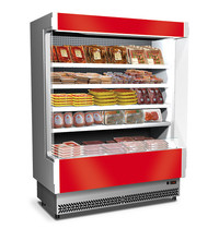 Mastro Wandkoeling | VULCANO | Grijs/Rood | 0°C/+2°C | Geventileerd | 5 Schappen | 2.28kW | Intern Nachtgordijn | 1330x800x2040(h)mm 