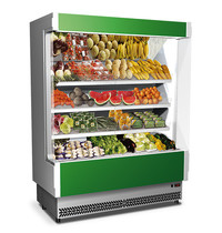 Mastro Wandkoeling | VULCANO | Grijs/Groen | +6°C/+8°C | Geventileerd | 4 Schappen | 1.45kW | Intern Nachtgordijn | 1330x800x2040(h)mm 