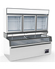 CombiSteel Wandvriezer | Wit | -18°C | Geforceerd | 3 Schappen | 1.32kW | Schuifdeksels + Glasdeuren | 2102x890x2110(h)mm 