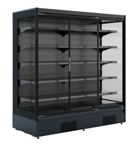 CombiSteel Wandkoeling | MIKE | Zwart | -1°C/+5°C | Geforceerd | 6 Schappen | 0.74kW | Klapdeuren | 3810x880x2040(h)mm