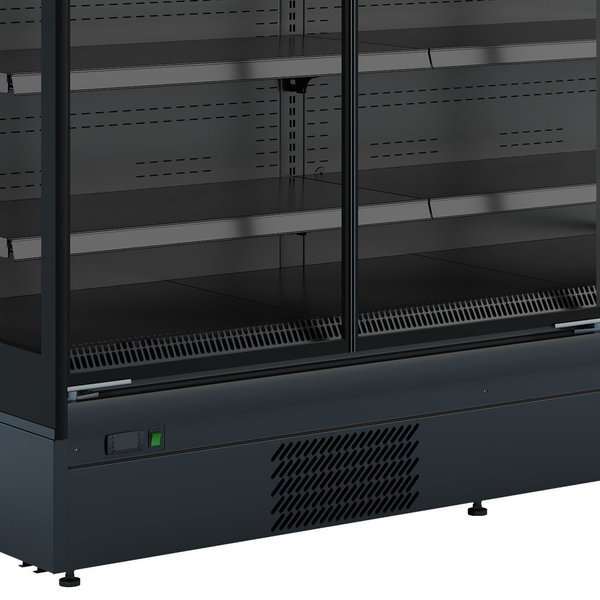 Wandkoeling | MIKE | Zwart | -1°C/+5°C | Geforceerd | 6 Schappen | 0.74kW | Klapdeuren | 3810x880x2040(h)mm