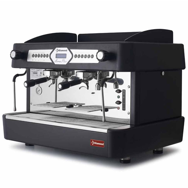 Espressomachine | AROMA | Zwart | 2 Groepen | Digitaal | 3.7kW | 750x600x595(h)mm