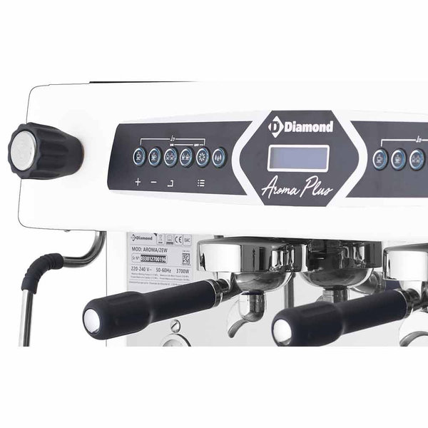 Espressomachine | AROMA | Wit | 2 Groepen | Digitaal | 3.7kW | 750x600x595(h)mm
