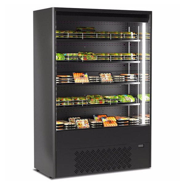 Wandkoeling | MURALES | Zwart | 0°C/+4°C | Geventileerd | 5 Schappen | 0.7kW | Intern Nachtgordijn | 685x640x1981(h)mm