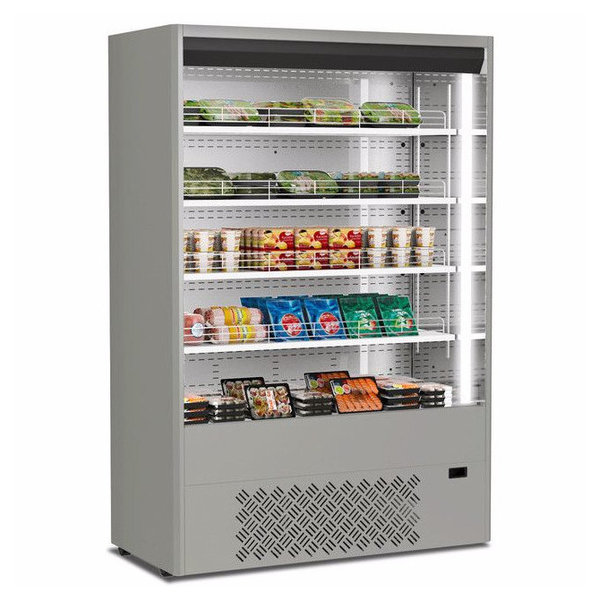 Wandkoeling | MURALES | Grijs | 0°C/+4°C | Geventileerd | 5 Schappen | 0.92kW | Intern Nachtgordijn | 1335x640x1981(h)mm