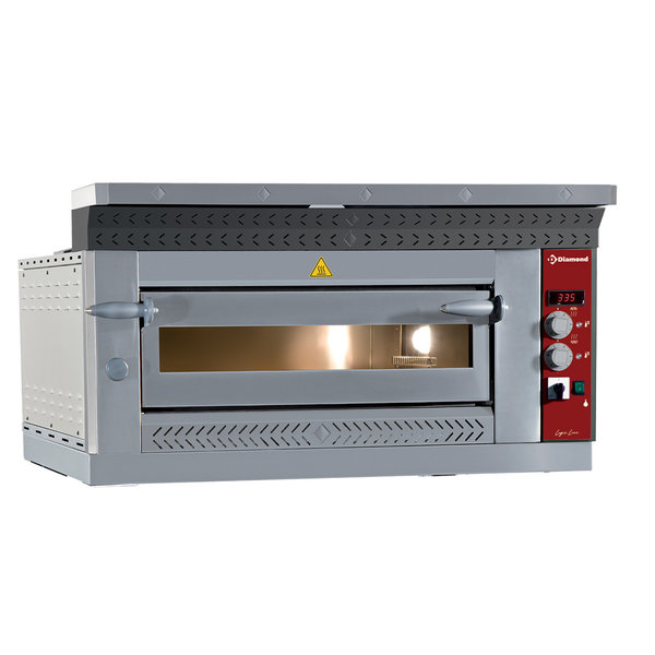 Pizzaoven | Elektrisch | 1x4 Ø350mm | Met Vuurvaste Stenen | 6.6kW | 1070x1010x400(h)mm