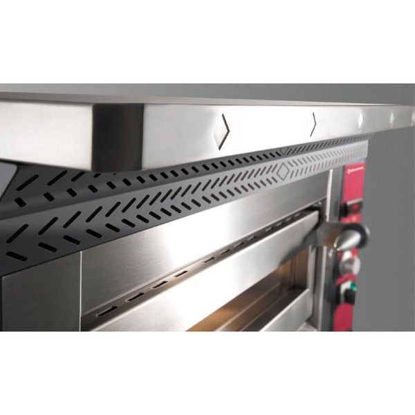 Pizzaoven | Elektrisch | 1x4 Ø350mm | Met Vuurvaste Stenen | 6.6kW | 1070x1010x400(h)mm