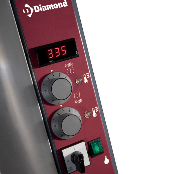 Pizzaoven elektrisch | 1x6 Ø350mm | Met Vuurvaste Stenen | 8.8kW | 1070x1360x400(h)mm