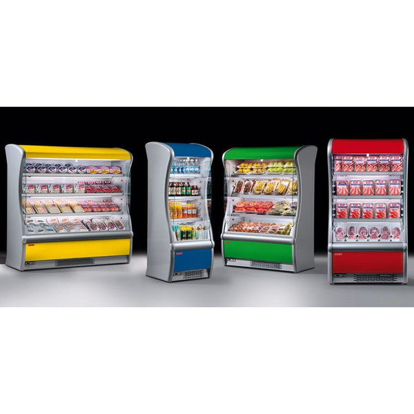 Wandkoeling | ALCOR | Div. Kleuren | Voor Externe Koelunit | 4 Schappen | Intern Nachtgordijn | 1370x745x1940(h)mm