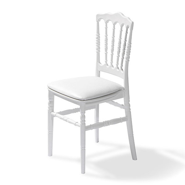 Zitting  Napoleon/Tiffany | Wit Kunstleer | 385x400x25(h)mm