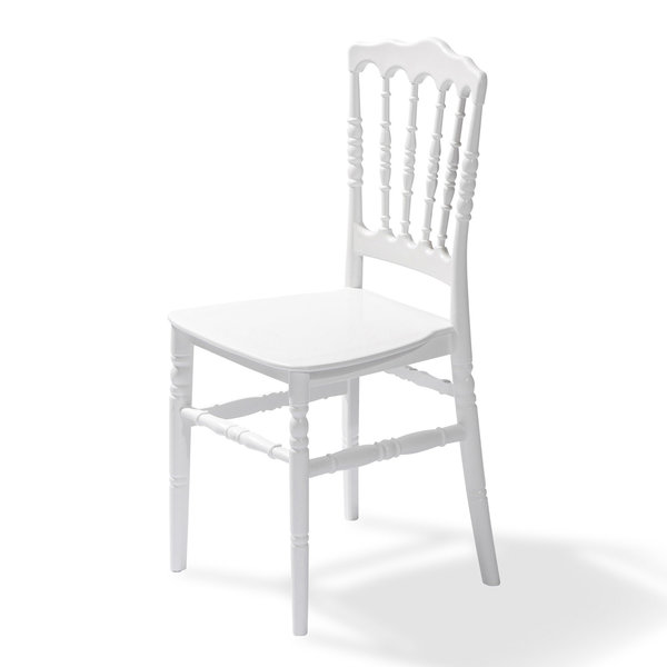 Wedding Chair Napoleon | Wit | Stapelbaar | 410x430x895(h)mm