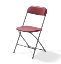 VEBA Klapstoel Budget | Bordeauxrood/Grijs | Stapelbaar | 430x450x800(h)mm 