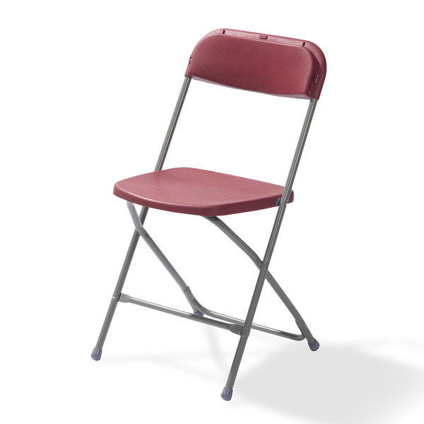 Klapstoel Budget | Bordeauxrood/Grijs | Stapelbaar | 430x450x800(h)mm