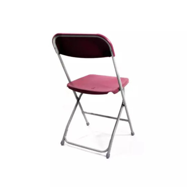 Klapstoel Budget | Bordeauxrood/Grijs | Stapelbaar | 430x450x800(h)mm
