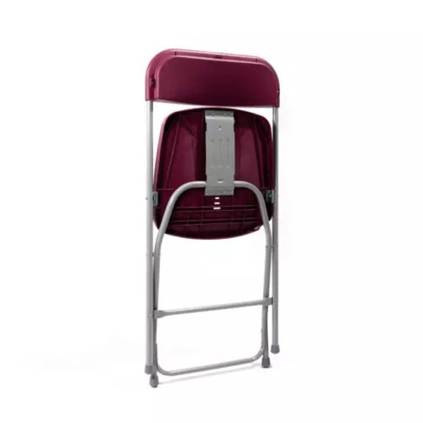 Klapstoel Budget | Bordeauxrood/Grijs | Stapelbaar | 430x450x800(h)mm