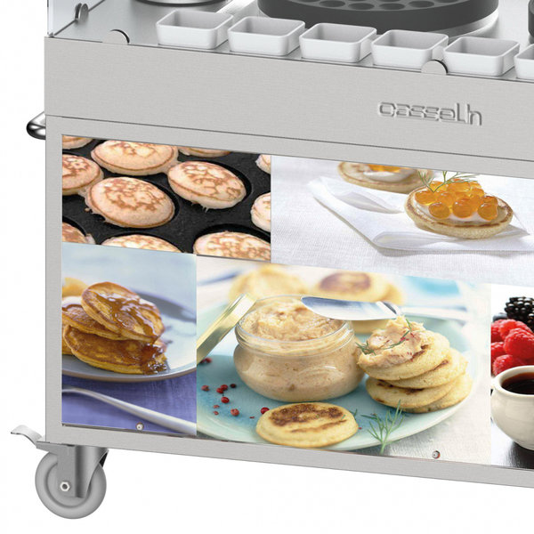 Poffertjes-Trolley | RVS | 2 Bakplaten (Ø400mm) | 5.4kW | 1516x625x1150(h)mm