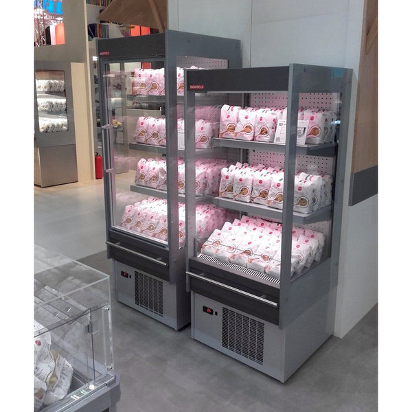 Wandkoeling | SWAN | Grijs | +2°C/+4°C | Geventileerd | 3 Schappen | Intern Nachtgordijn | 1290x680x1650(h)mm