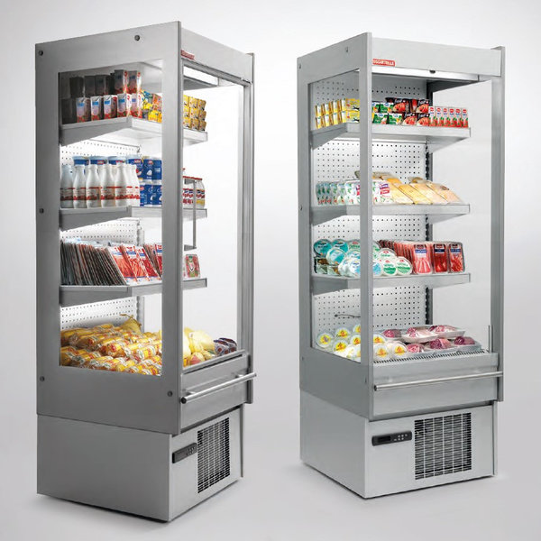 Wandkoeling | SWAN | Grijs | +2°C/+4°C | Geventileerd | 4 Schappen | Intern Nachtgordijn | 1915x680x1870(h)mm