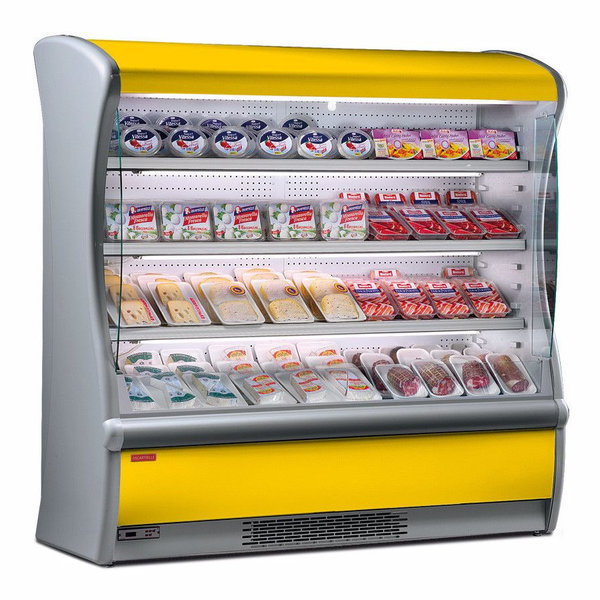 Wandkoeling | ALCOR | Div. Kleuren | Voor Externe Koelunit | 4 Schappen | Intern Nachtgordijn | 740x745x1940(h)mm