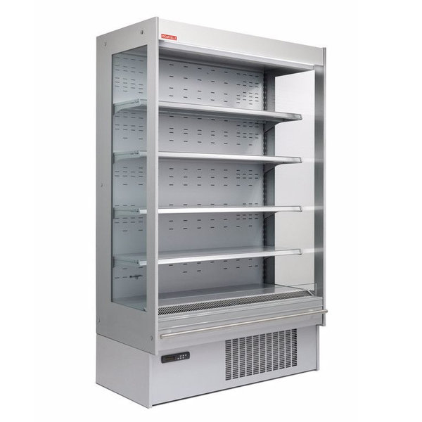 Wandkoeling | DIONE | Grijs | Voor Externe Koelunit | 5 Schappen | Intern Nachtgordijn | 1915x640x2045(h)mm