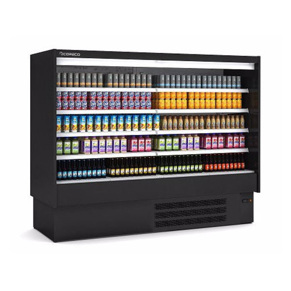 Wandkoeling | CDS0 | Zwart | 0°C/+2°C | Geforceerd | 5 Schappen | 1.8kW | Intern Nachtgordijn | 1310x653x2000(h)mm