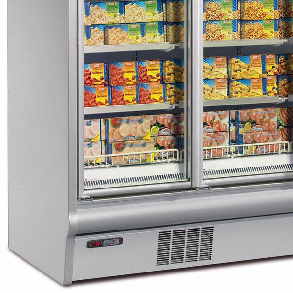 Wandvriezer | ARGUS | Grijs | Voor Externe Koelunit | 5 Schappen | Koppelbaar | Klapdeuren | 1330x797x2034(h)mm