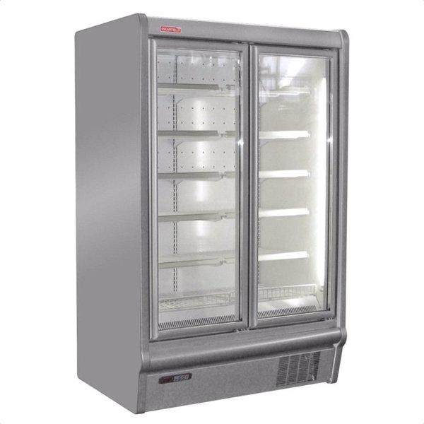Wandvriezer | ARGUS | Grijs | Voor Externe Koelunit | 5 Schappen | Koppelbaar | Klapdeuren | 1330x797x2034(h)mm