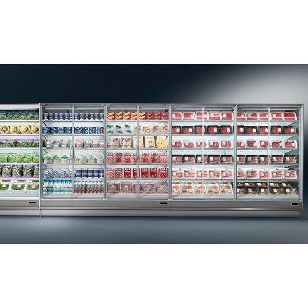 Wandkoeling | VISION | Grijs | 0°C/+2°C | Geforceerd | 5 Schappen | Koppelbaar | Klapdeuren | Energiezuinig | 1290x895x2210(h)mm