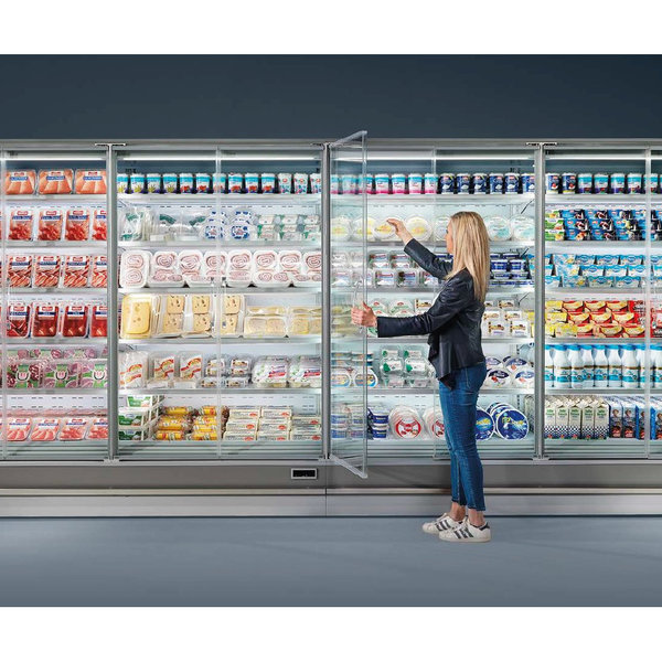 Wandkoeling | VISION | Grijs | 0°C/+2°C | Geforceerd | 5 Schappen | Koppelbaar | Klapdeuren | Energiezuinig | 1290x895x2210(h)mm