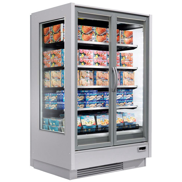 Wandvriezer | VISION | Grijs | -18°C/-25°C | Geforceerd | 5 Schappen | Koppelbaar | Klapdeuren | 1290x895x2050(h)mm