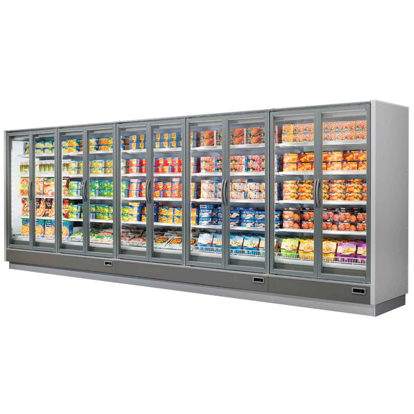 Wandvriezer | VISION | Grijs | -18°C/-25°C | Geforceerd | 5 Schappen | Koppelbaar | Klapdeuren | 1290x895x2210(h)mm