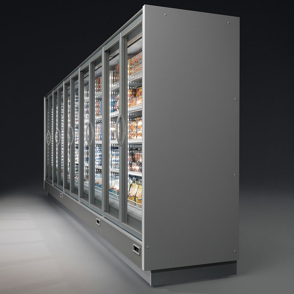 Wandvriezer | VISION | Grijs | -18°C/-25°C | Geforceerd | 5 Schappen | Koppelbaar | Klapdeuren | 1290x895x2210(h)mm