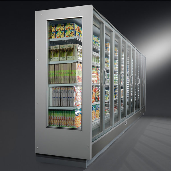 Wandvriezer | VISION | Grijs | -18°C/-25°C | Geforceerd | 5 Schappen | Koppelbaar | Klapdeuren | 1290x895x2210(h)mm