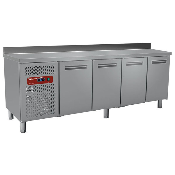 Koelwerkbank | 550L | 4 Deuren (1/1 GN) | 0°C/+8°C | Geventileerd | 0.51kW | Achteropstand | 2250x700x880/1000(h)mm