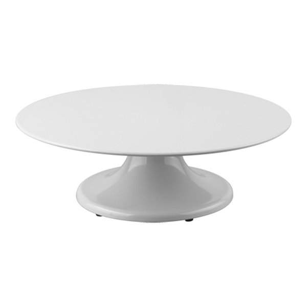 Taartstandaard | Wit | Melamine | Draaivoet | Max. Ø320mm | Ø320x100(h)mm