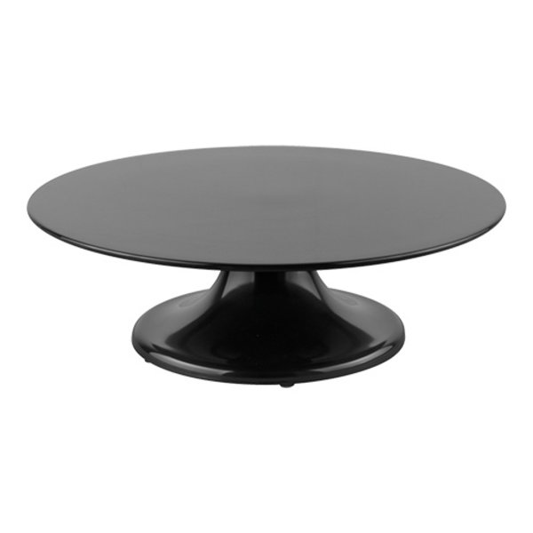Taartstandaard | Zwart | Melamine | Draaivoet | Max. Ø320mm | Ø320x100(h)mm