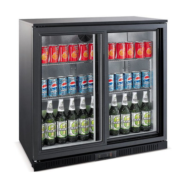 Barkoelkast | 208L | Zwart | 0°C/+10°C | Statisch + Ventilator | 900x520x900(h)mm