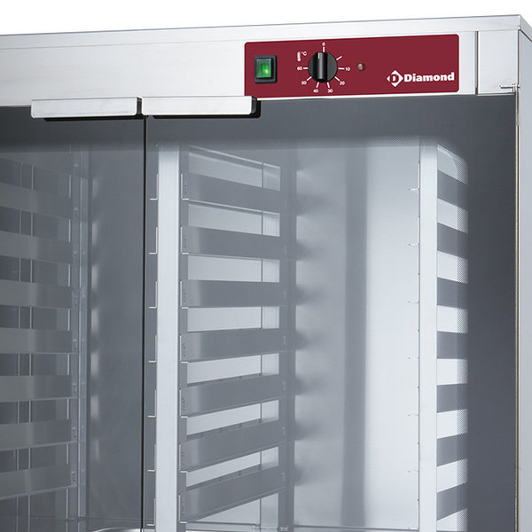 Rijskast | 2 Deuren | 2x 8 Niveaus (EN600x400 of 1/1 GN) | 2kW | 995x795x834(h)mm
