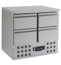CombiSteel Koelwerkbank | COMPACT LINE | 257L | 4 Laden | +2°C/+8°C | Statisch + Ventilator | 900x700x875(h)mm