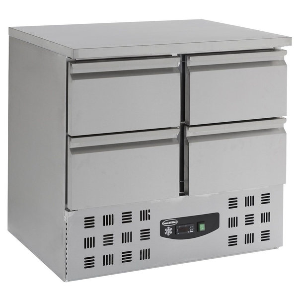 Koelwerkbank | COMPACT LINE | 257L | 4 Laden | +2°C/+8°C | Statisch + Ventilator | 900x700x875(h)mm