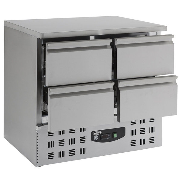 Koelwerkbank | COMPACT LINE | 257L | 4 Laden | +2°C/+8°C | Statisch + Ventilator | 900x700x875(h)mm