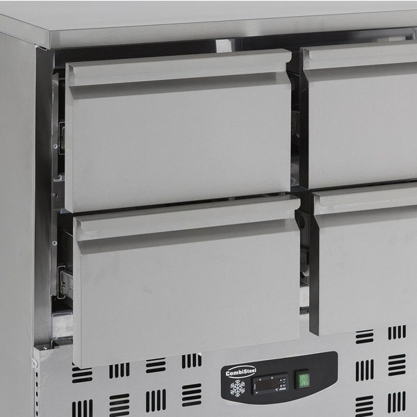 Koelwerkbank | COMPACT LINE | 257L | 4 Laden | +2°C/+8°C | Statisch + Ventilator | 900x700x875(h)mm