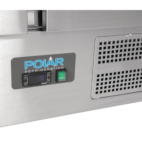 Koelwerkbank | 240L | 2 Deuren (1/1 GN) | +2°C/+5°C | Geventileerd | 0.16kW | Natuursteen Werkblad | 900x700x880(h)mm