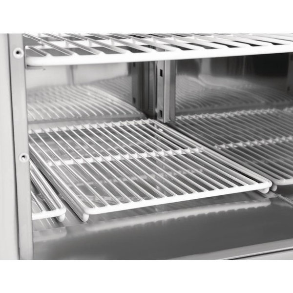 Koelwerkbank | 240L | 2 Deuren (1/1 GN) | +2°C/+5°C | Geventileerd | 0.16kW | Natuursteen Werkblad | 900x700x880(h)mm