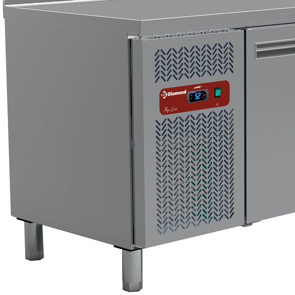 Koelwerkbank | 260L | 2 Deuren (1/1 GN) | 0°C/+8°C | Geventileerd | 0.36kW | Achteropstand | 1350x700x880/900(h)mm