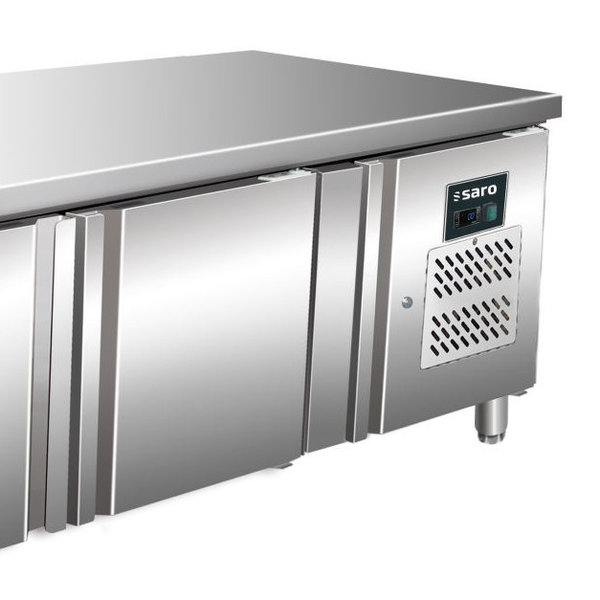 Koelwerkbank | Laag Model | 214L | 2 Deuren (1/1 GN) | +2°C/+10°C | Geforceerd | 0.35kW | 1360x700x650(h)mm