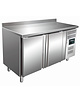 Saro Koelwerkbank | 280L | 2 Deuren (1/1 GN) | +2°C/+8°C | Geforceerd | 0.35kW | Achteropstand | 1360x700x890/990(h)mm 