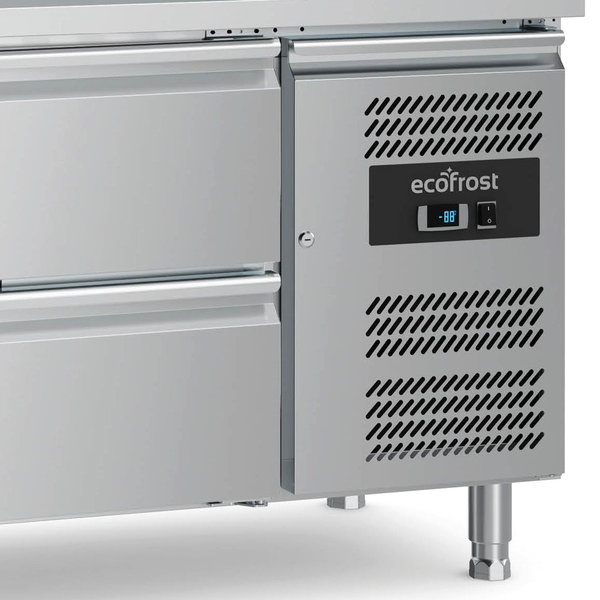 Koelwerkbank | 282L | 4 Laden | +2°C/+8°C | Geforceerd | 1360x700x850(h)mm