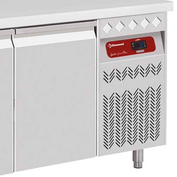 Koelwerkbank | 260L | 2 Deuren (1/1 GN) | -2°C/+8°C | Geventileerd | 0.27kW | 1320x700x850/900(h)mm