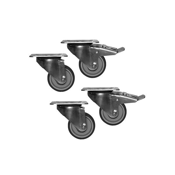 Wielenset | Mastro/Ristormarkt/Virtus Koelingen | 4 Wielen (2 Geremd)